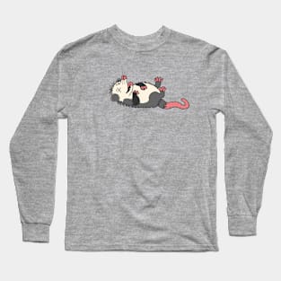 Playing Possum: Opossum Faking Death Long Sleeve T-Shirt